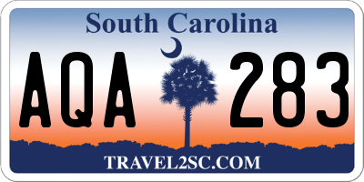 SC license plate AQA283