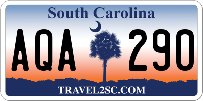 SC license plate AQA290