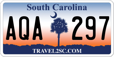 SC license plate AQA297