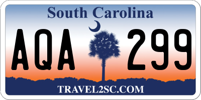 SC license plate AQA299
