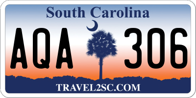 SC license plate AQA306