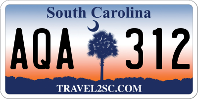 SC license plate AQA312