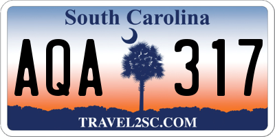 SC license plate AQA317