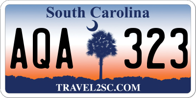 SC license plate AQA323