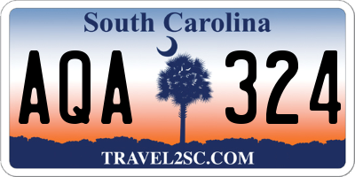 SC license plate AQA324