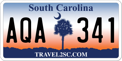 SC license plate AQA341