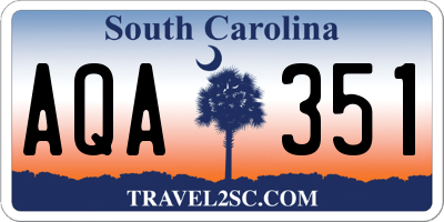 SC license plate AQA351