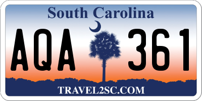 SC license plate AQA361