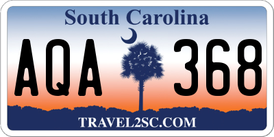 SC license plate AQA368