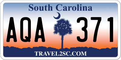SC license plate AQA371