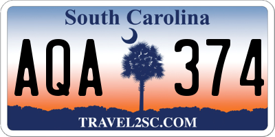SC license plate AQA374