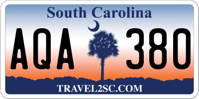 SC license plate AQA380