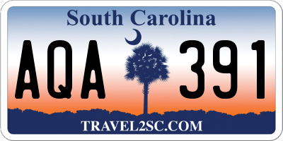 SC license plate AQA391