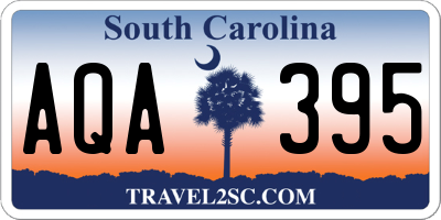 SC license plate AQA395
