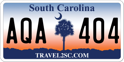 SC license plate AQA404