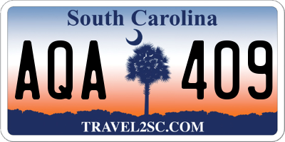 SC license plate AQA409