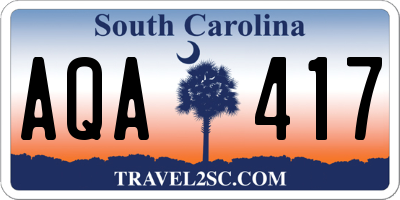 SC license plate AQA417