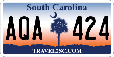 SC license plate AQA424