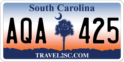 SC license plate AQA425