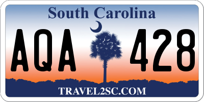 SC license plate AQA428