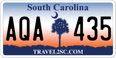 SC license plate AQA435