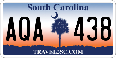 SC license plate AQA438