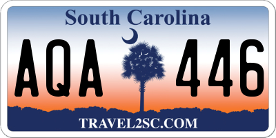 SC license plate AQA446