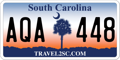 SC license plate AQA448