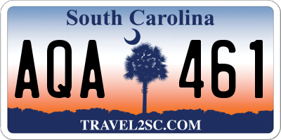 SC license plate AQA461