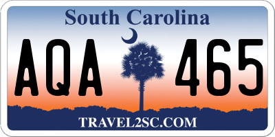 SC license plate AQA465
