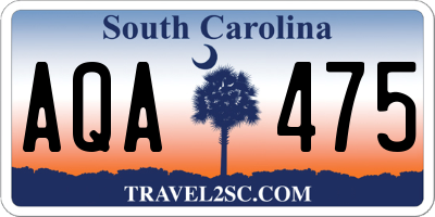 SC license plate AQA475