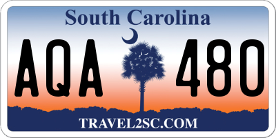 SC license plate AQA480