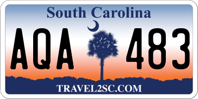 SC license plate AQA483