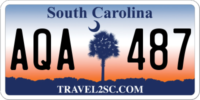 SC license plate AQA487