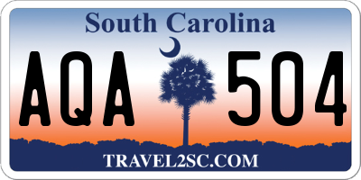SC license plate AQA504