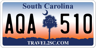 SC license plate AQA510