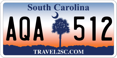 SC license plate AQA512