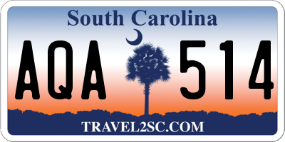 SC license plate AQA514