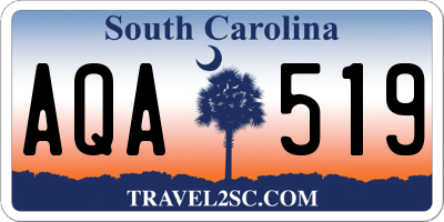 SC license plate AQA519