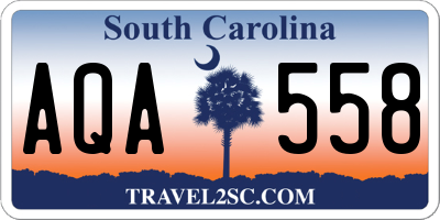 SC license plate AQA558
