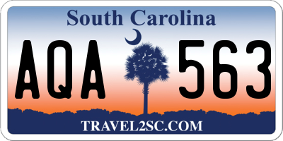 SC license plate AQA563