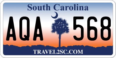 SC license plate AQA568