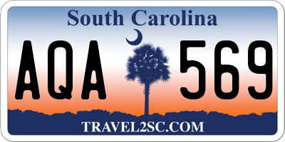 SC license plate AQA569