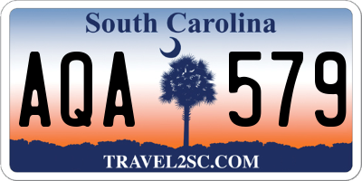 SC license plate AQA579