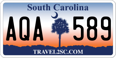 SC license plate AQA589