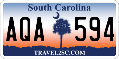 SC license plate AQA594