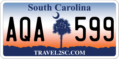SC license plate AQA599