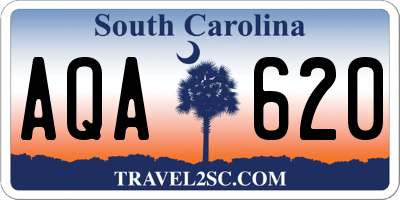 SC license plate AQA620