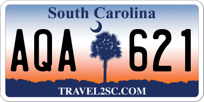 SC license plate AQA621
