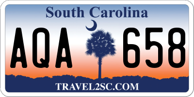 SC license plate AQA658